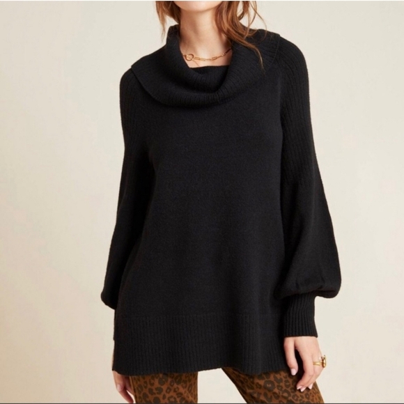 Anthropologie Sweaters - Anthropologie Paloma Cowl Neck Balloon Sleeve Pullover Sweater